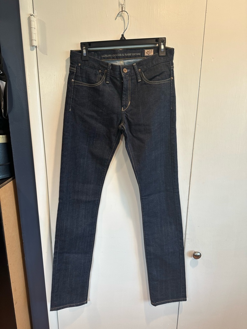 Goldsign Women's Boot Cut Jeans in Dark Indigo